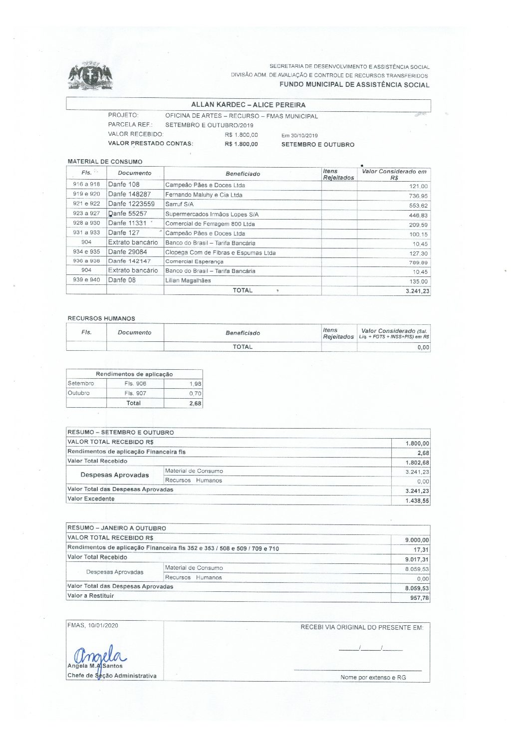 2020 FMAS MUNICIPAL Setembro e Outubro_2019
